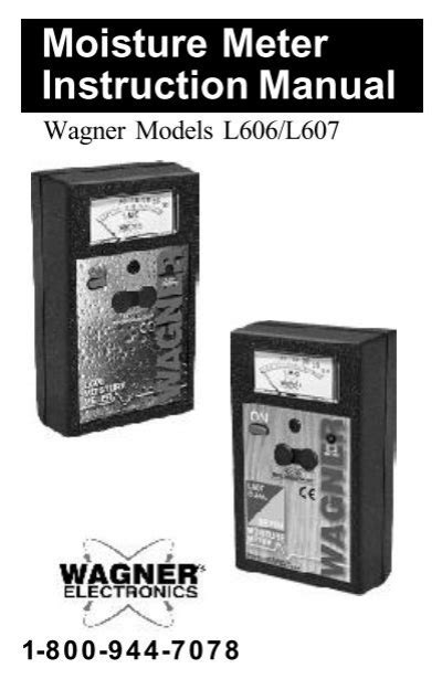 wagner moisture meter instructions